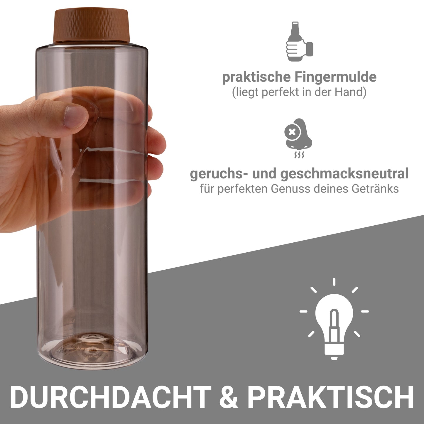 Kavodrink Premium Braun Trinkflasche 800 ml