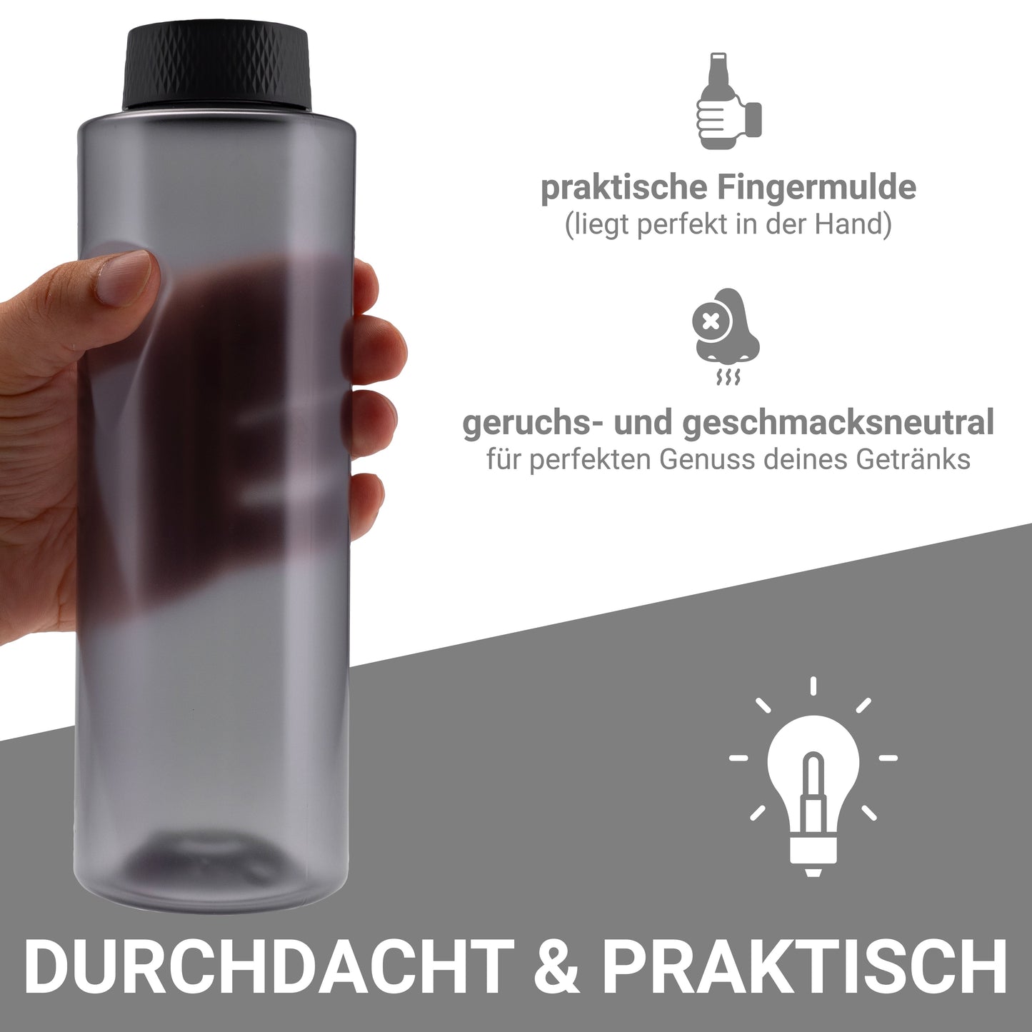 Kavodrink Premium schwarz matt Trinkflasche 800 ml