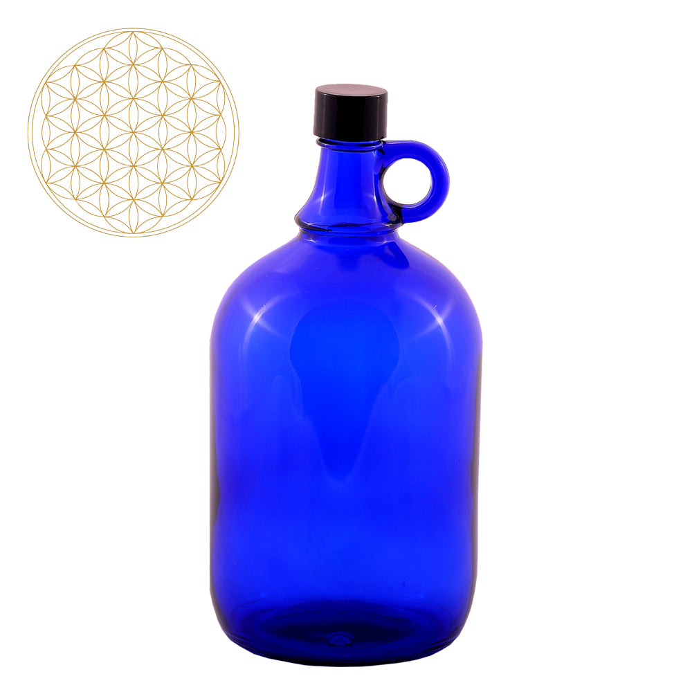 Glasballonflasche 2 Liter - Blume des Lebens