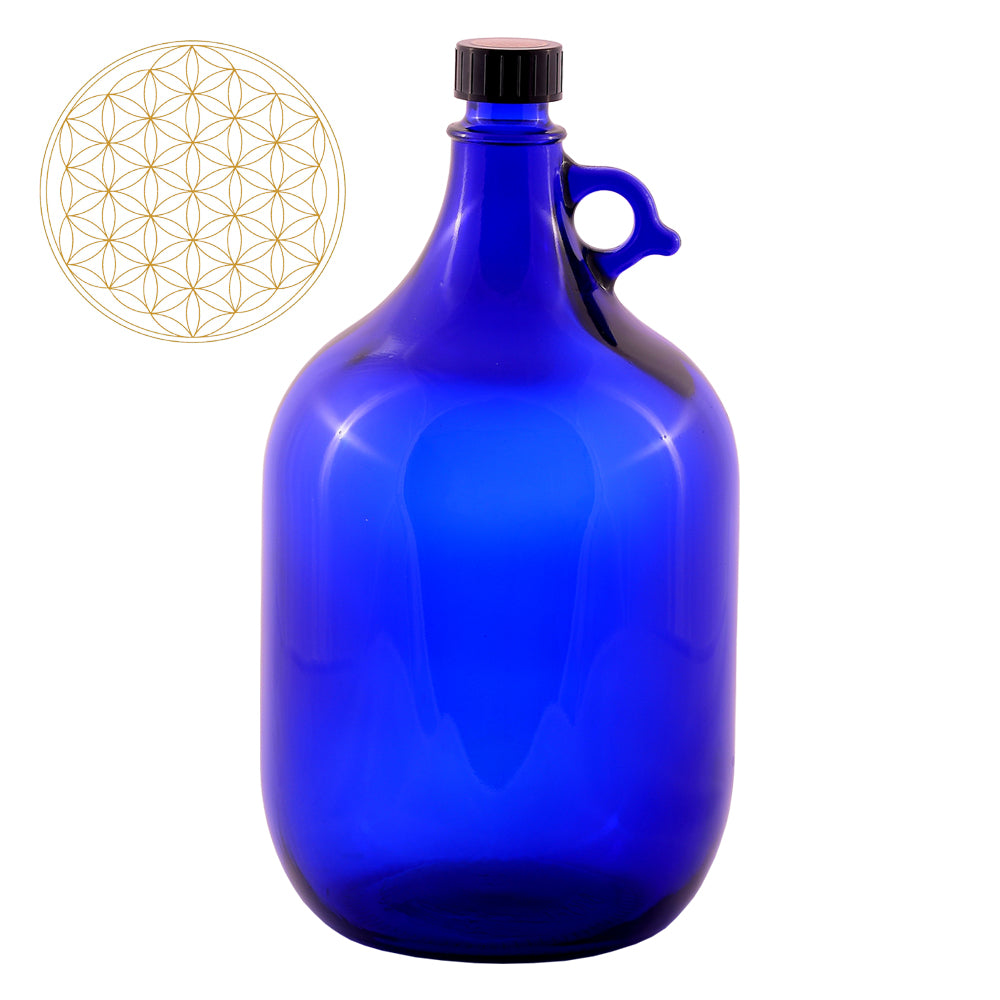 Glasballonflasche 5 Liter - Blume des Lebens